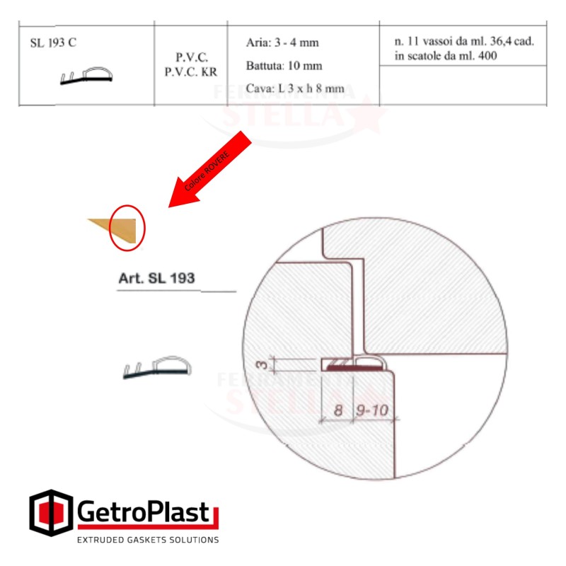 GUARNIZIONE PER INFISSI - COLORE MARRONE SCURO - GETROPLAST - MODELLO SL 184 - PER SERRAMENTI IN LEGNO GUARNIZIONE PER INFISSI - COLORE MARRONE SCURO - GETROPLAST - MODELLO SL 184 - PER SERRAMENTI IN LEGNO