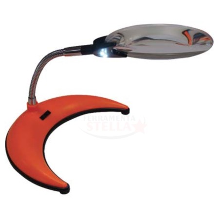 LENTE INGRANDIMENTO SU LAMPADA CON LED DA TAVOLO MM 105 2X/4X LED 2 2XMINI STILO AAA ESCLUSE