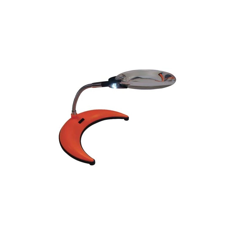 LENTE INGRANDIMENTO SU LAMPADA CON LED DA TAVOLO MM 105 2X/4X LED 2 2XMINI STILO AAA ESCLUSE