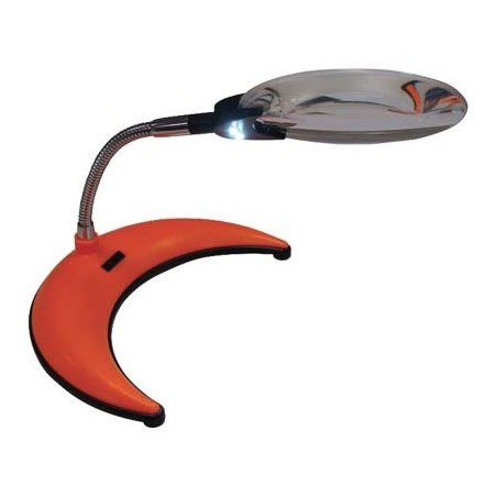 LENTE INGRANDIMENTO SU LAMPADA CON LED DA TAVOLO MM 105 2X/4X LED 2 2XMINI STILO AAA ESCLUSE