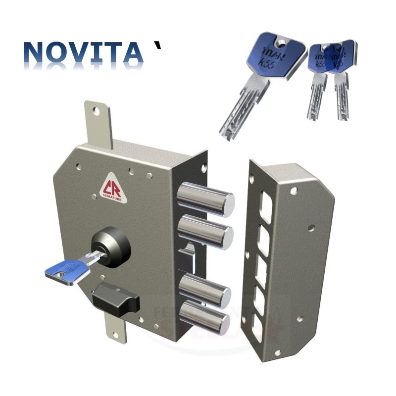 SERRATURA DI SICUREZZA CON CHIAVE PUNZONATA K55 NOVITA' CR art 3250 DA APPLICARE x LEGNO - DESTRA SERRATURA DI SICUREZZA CON CHIAVE PUNZONATA K55 NOVITA' CR art 3250 DA APPLICARE x LEGNO - DESTRA