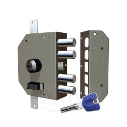 SERRATURA DI SICUREZZA CON CHIAVE PUNZONATA K55 NOVITA' CR art 3250 DA APPLICARE x LEGNO - DESTRA
