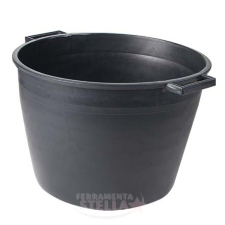 MASTELLONE RECIPIENTE PORTA CASSA MACERIE ICS FONDO TONDO PE NERO - CM 47 - ALTEZZA 33 - LITRI 40