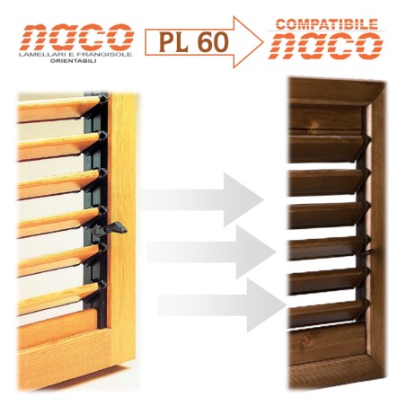 COMANDO ORIENTABILE 32 LAMELLE COMPATIBILE NACO PER ALLUMINIO SP 54 - 1812 MM