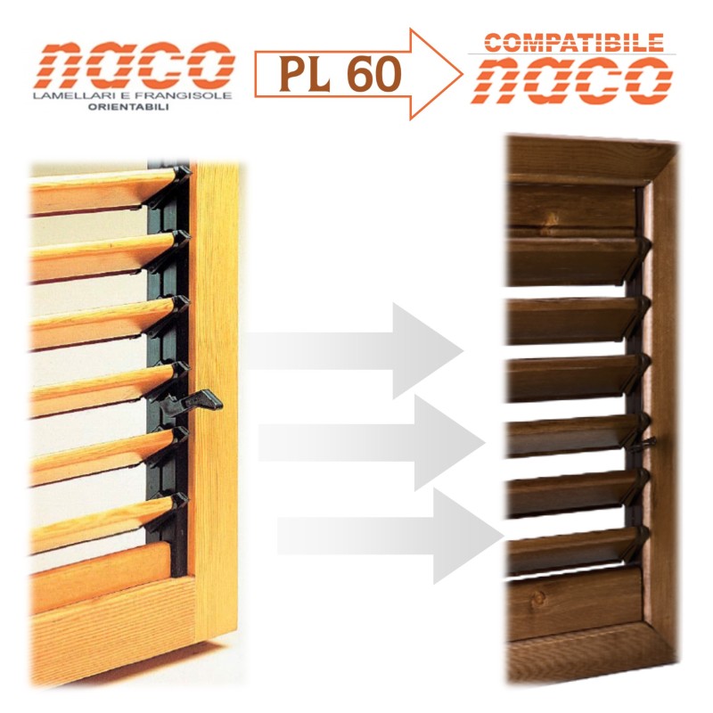 COMANDO ORIENTABILE 32 LAMELLE COMPATIBILE NACO PER ALLUMINIO SP 54 - 1812 MM