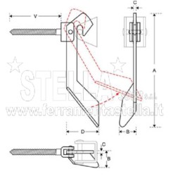 COPPIA FERMAPERSIANE BLOCCA FERMA PERSIANA IMPOSTA FERMAIMPOSTA AUTOMATICO FERRO