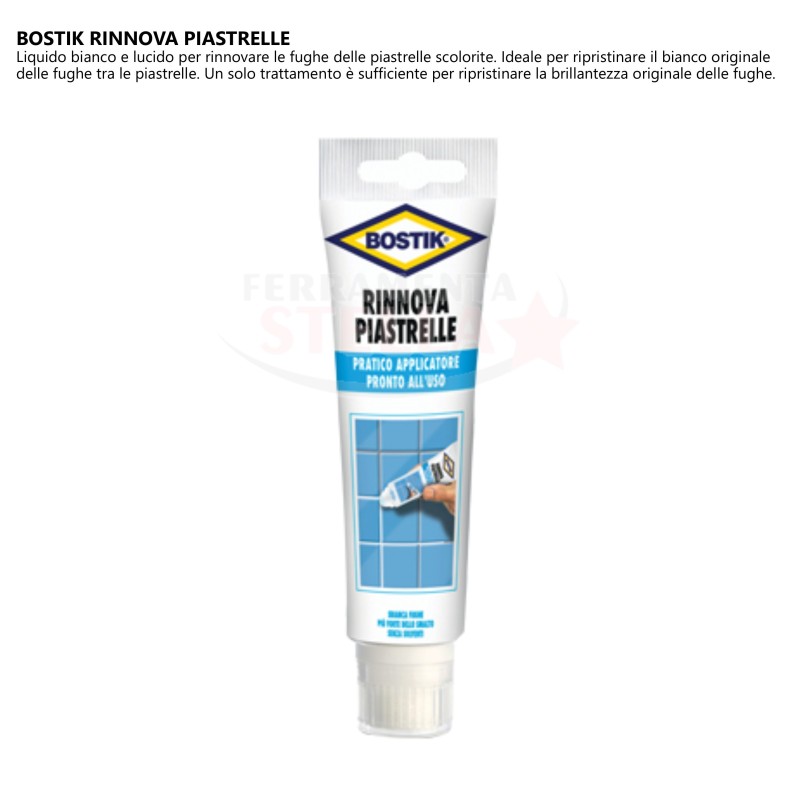RINNOVA BOSTIK FUGA PIASTRELLE MATTONELLE SBIANCA PULISCE BAGNO CUCINA ANTIMUFFA