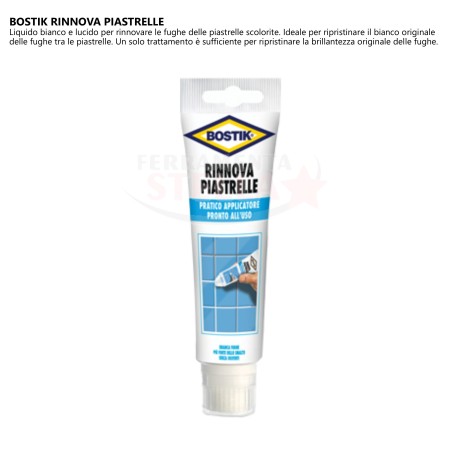 RINNOVA BOSTIK FUGA PIASTRELLE MATTONELLE SBIANCA PULISCE BAGNO CUCINA ANTIMUFFA