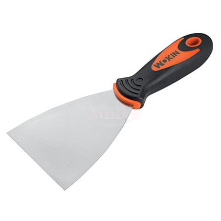 SPATOLA RASCHIETTO IN ACCIAIO DA 120 MM - 12 CM MANICO ERGONOMICO x PITTORE 