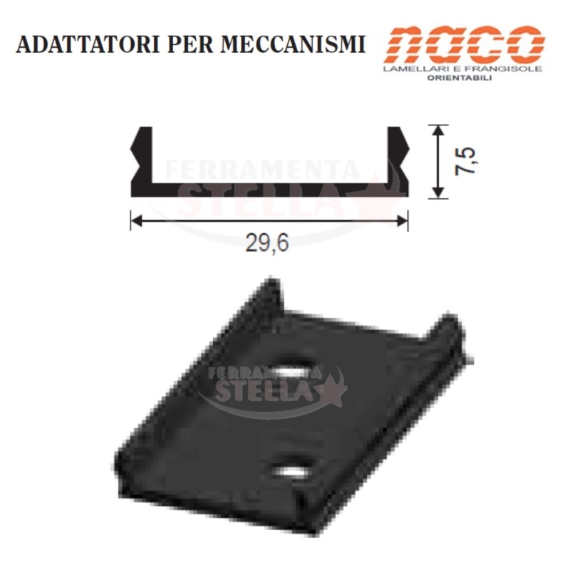 ADATTATORE x COMANDI ORIENTABILI NACO IN NYLON - CONCORRENTI - COMPATIBILI - TIPO 10 - SP54 - PL70 -PL60