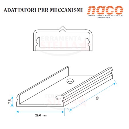 ADATTATORE x COMANDI ORIENTABILI NACO IN NYLON - CONCORRENTI - COMPATIBILI - TIPO 10 - SP54 - PL70 -PL60