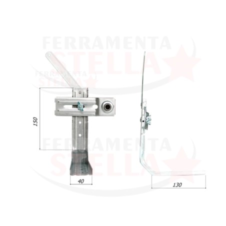 SUPPORTO A SQUADRA X TAPPARELLA ART. 1099 - L. 40 mm