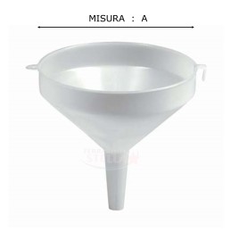 IMBUTO IN PLASTICA BIANCO - MISURA CM 18 - PER TRAVASO BIANCO ÿ cm. 18  