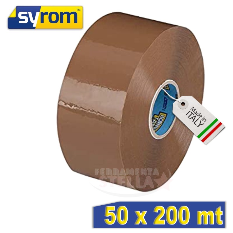 24 Rotoli Nastro Adesivo Silenzioso Avana 50mm X 66m - Scotch Da Imballaggio, Made In Italy