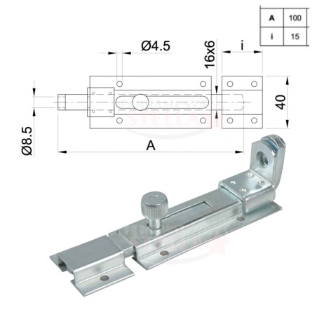 CATENACCIO PORTALUCCHETTO PORTE PORTONI INFISSI CHIAVISTELLO 10 CM LUCCHETTO