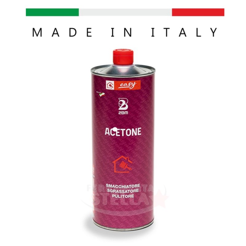 ACETONE PURO AL 99 PER CENTO - MARCA 2BM - CONFEZIONE DA 1 LT ACETONE PURO AL 99 PER CENTO - MARCA 2BM - CONFEZIONE DA 1 LT