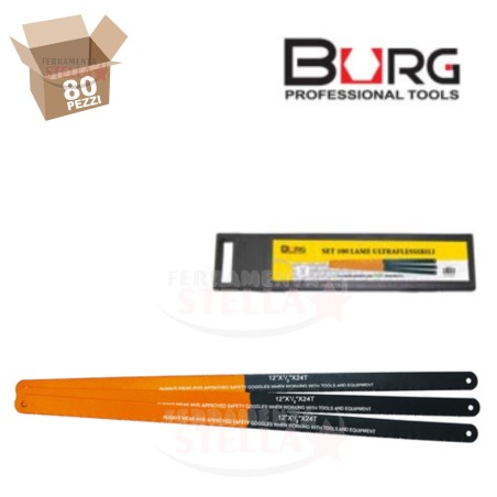 SET 80 LAME ULTAFLES EXTRA FLESSIBILI PER FERRO x SEGHETTO - CONF DA 80 PEZZI - PER METALLO TAGLIO 