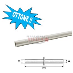 TUBO VUOTO IN OTTONE MULTIUSO - LUNGHEZZA 1,70 MT - COLORE E FINITURA CROMO SATINATO