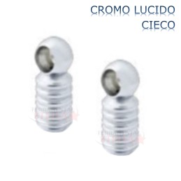 SUPPORTO PASSANTE IN OTTONE RIGATO - CROMO LUCIDO - MULTIUSO - COPPIA 2 PEZZI
