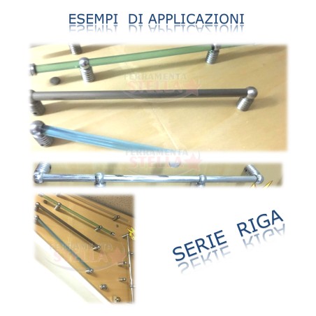 SUPPORTO CIECO CHIUSO IN OTTONE RIGATO - CROMO LUCIDO - MULTIUSO - COPPIA 2 PEZZI - SERIE RIGA