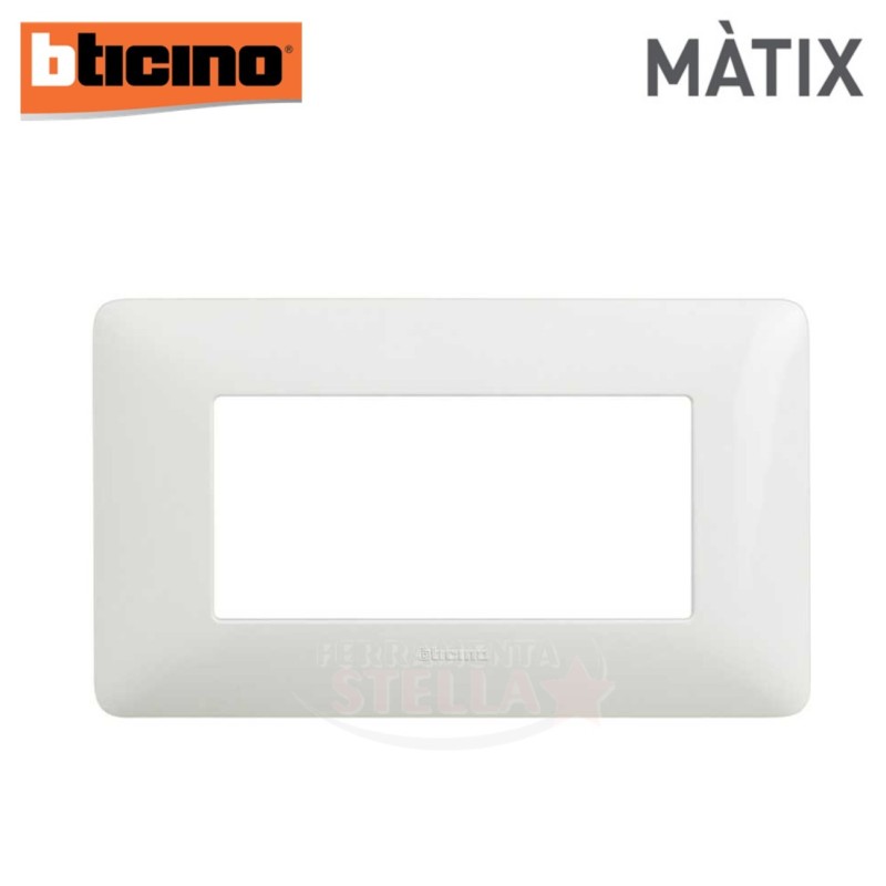 MATIX - PLACCA BIANCA BIANCO  3 POSTI ORIGINALE bTICINO