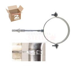 2 COLLARE COLLARI PER TUBO TUBI PLUVIALI COMPLETO DI VITE E TASSELLO ÿ 100 MM