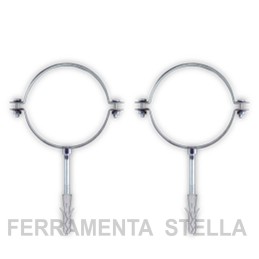 2 COLLARE COLLARI PER TUBO TUBI PLUVIALI COMPLETO DI VITE E TASSELLO ÿ 100 MM 2