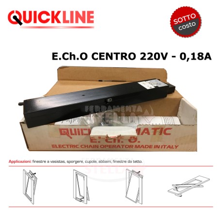 ATTUATORE MOTORE A CATENA PER FINESTRE APERTURA A WASISTAS E A SPORGERE - 220V - BIANCO - FORZA 150 N - CORSA 250 / 380