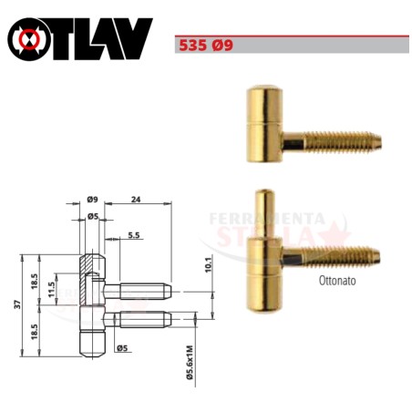 CERNIERA ANUBA NORMALE ÿ 9 PER MOBILI BRONZATA - OTLAV ART 535 - CI535090BN03 - SOTTOCOSTO !! 