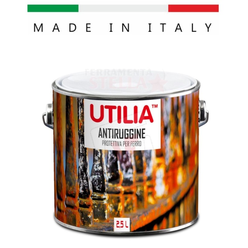 ANTIRUGGINE ANTI RUGGINE x FERRO FONDO PER SMALTI PITTURE VERNICI - 2,5 lt - GRIGIO