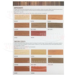 FINITURA VERNICE IMPREGNANTE di PROTEZIONE PER LEGNO x INTERNI ED ESTERNI - 0,75 lt - COLORE CASTAGNO - EFFETTO CERATO