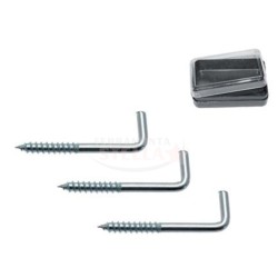 CANCANETTO GANCETTO GANCIO A L - A VITE - IN ACCIAIO ZINCATO - MM 2,5 x 12 x 30 - CONF 12 PEZZI