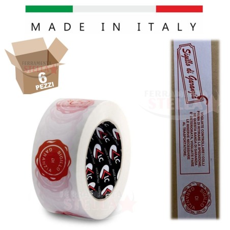 NASTRO ADESIVO SCOTCH SILENZIOSO PROFESSIONALE - 50 X 66 MT - SIGILLO DI GARANZIA - SCRITTA ROSSA