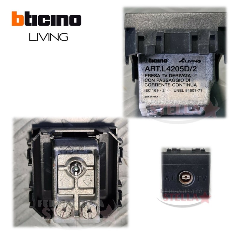 PRESA TV DERIVATA FEMMINA - PER SERIE LIVING INTERNATIONAL - ORIGINALE - L4205D/2