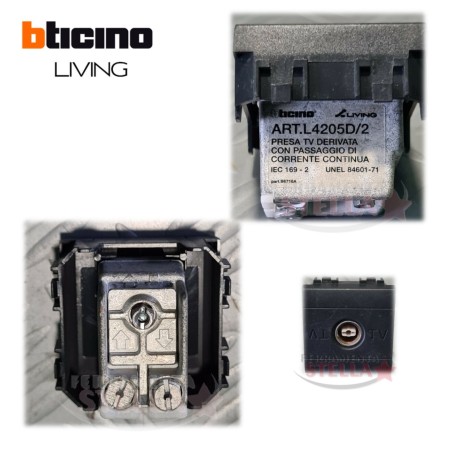 PRESA TV DERIVATA FEMMINA - PER SERIE LIVING INTERNATIONAL - ORIGINALE - L4205D/2