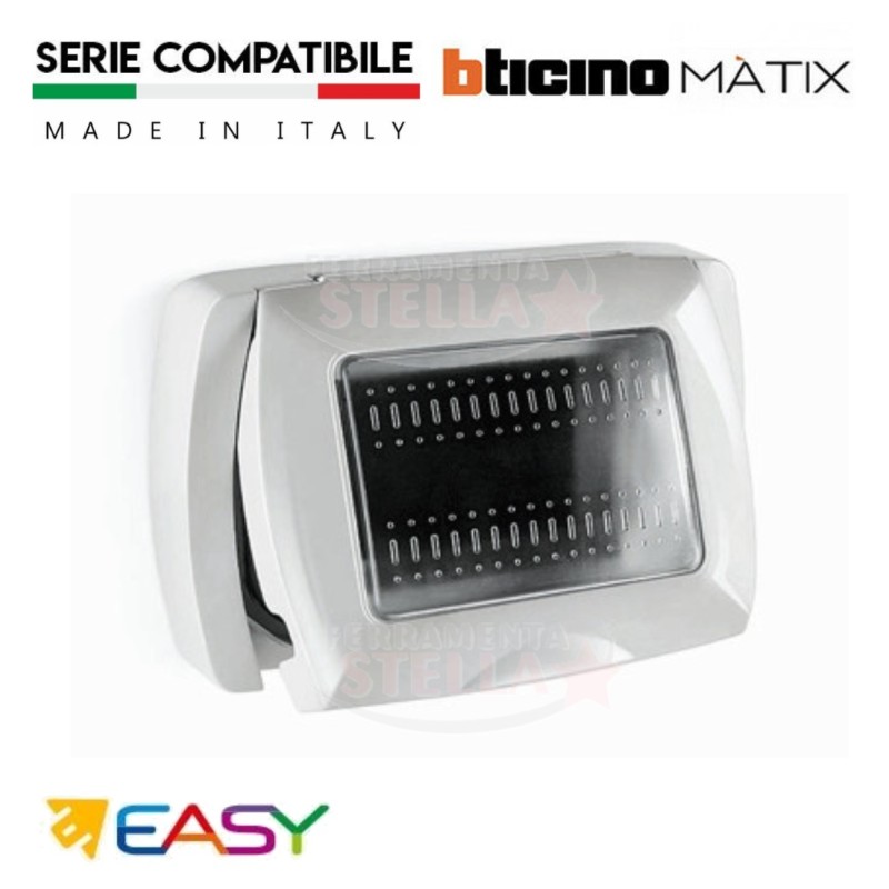 PLACCA AUTOPORTANTE 3 POSTI MODULI SCATOLA ESTERNO IP55 SPORTELLO BIANCA STAGNA PLACCA AUTOPORTANTE 3 POSTI MODULI SCATOLA ESTERNO IP55 SPORTELLO BIANCA STAGNA