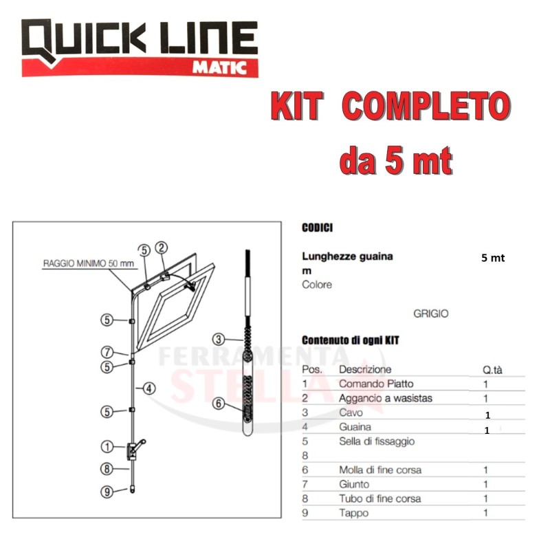 RINVIO ROTANTE x KIT OTELLI RICCARDO QUICK LINE - GRIGIO - LINEA DI TRASMISSIONE ACCESSORI RICAMBI