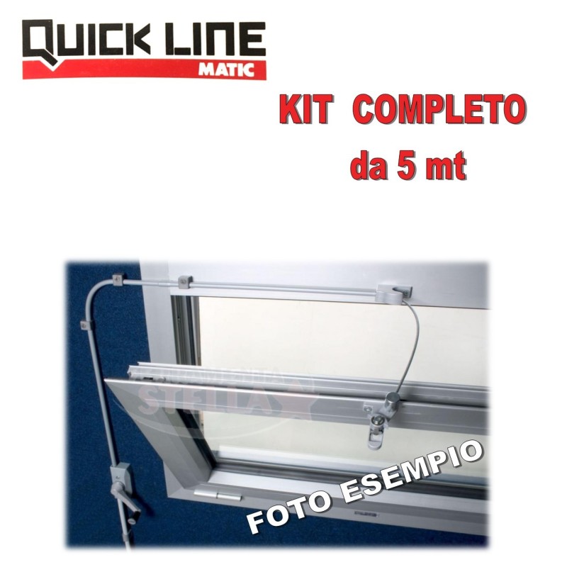 SET COMPLETO  CON BARRA E CAVO DA 5MT IN KIT - OTELLI RICCARDO QUICK LINE - GRIGIO - LINEA DI TRASMISSIONE ACCESSORI RICAMBI