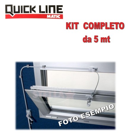 SET COMPLETO  CON BARRA E CAVO DA 5MT IN KIT - OTELLI RICCARDO QUICK LINE - GRIGIO - LINEA DI TRASMISSIONE ACCESSORI RICAMBI