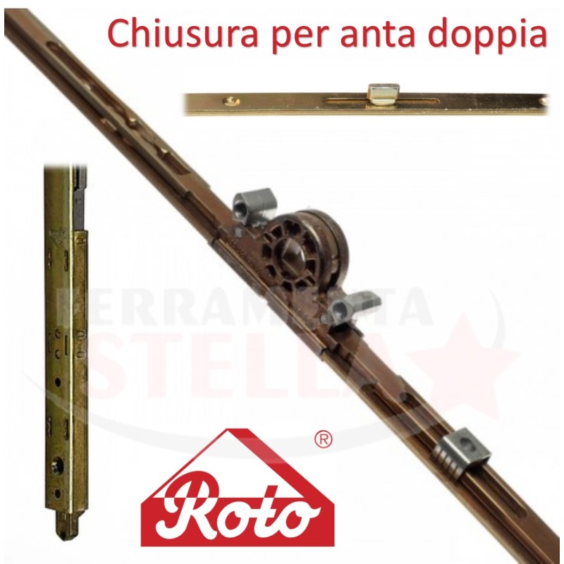 CHIUSURA CREMONESE DK PER ANTA E RIBALTA ROTO TROPICALIZZATA - ENTRATA 15 - MM 1200 - 1400 - SERIE RICAMBI