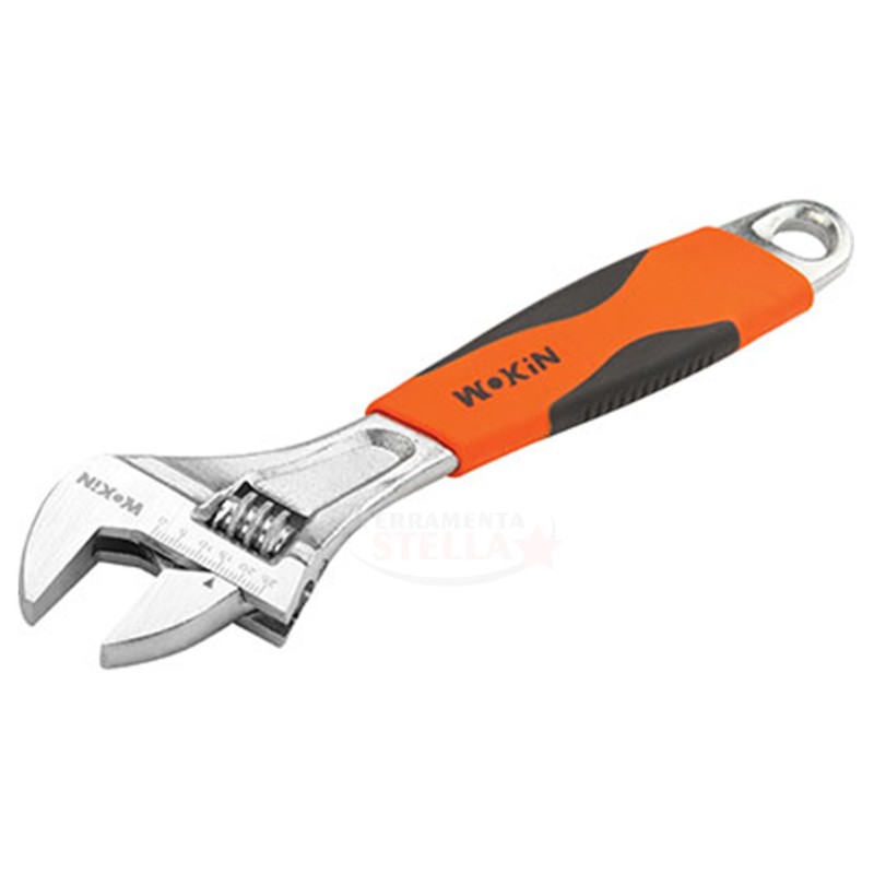 CHIAVE A RULLINO REGOLABILE MANICO GRIP GRADUATE 200 MM ING-CO