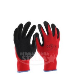 GUANTI LAVORO IN MAGLIA SINTETICA E LATTICE RUGOSO  ANTITAGLIO ANTINFORTUNISTICA - tg 10