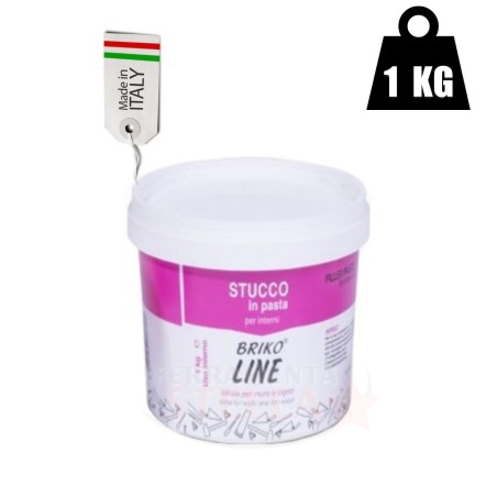 STUCCO IN PASTA PRONTO PER LEGNO E MURO BIANCO 1 KG RIEMPITIVO - MADE IN ITALY