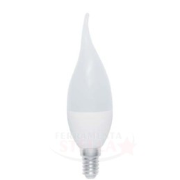 LAMPADINA LAMPADA LED RISPARMIO ENERGETICO - modello FIAMMA - COLPO DI VENTO - 6 W - luce CALDA - attacco E 14
