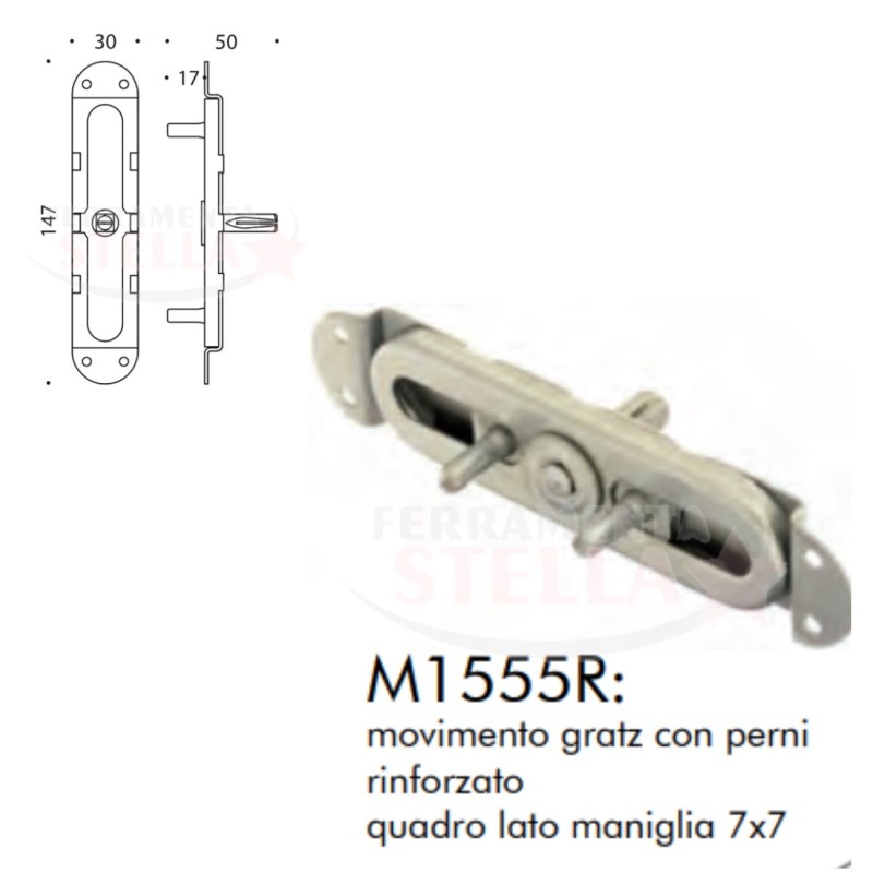 MOVIMENTO CON PERNI GRATZ X CREMONESE MANIGLIE MANIGLIA PORTA FINESTRA E BALCONI con PERNI