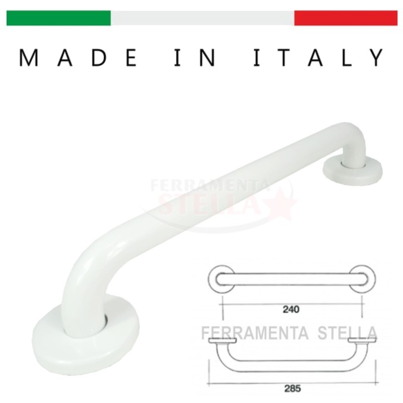 MANIGLIA MANIGLIONE NYLON BIANCO PORTE PORTA PARETE SOSTEGNO SICUREZZA BAGNO