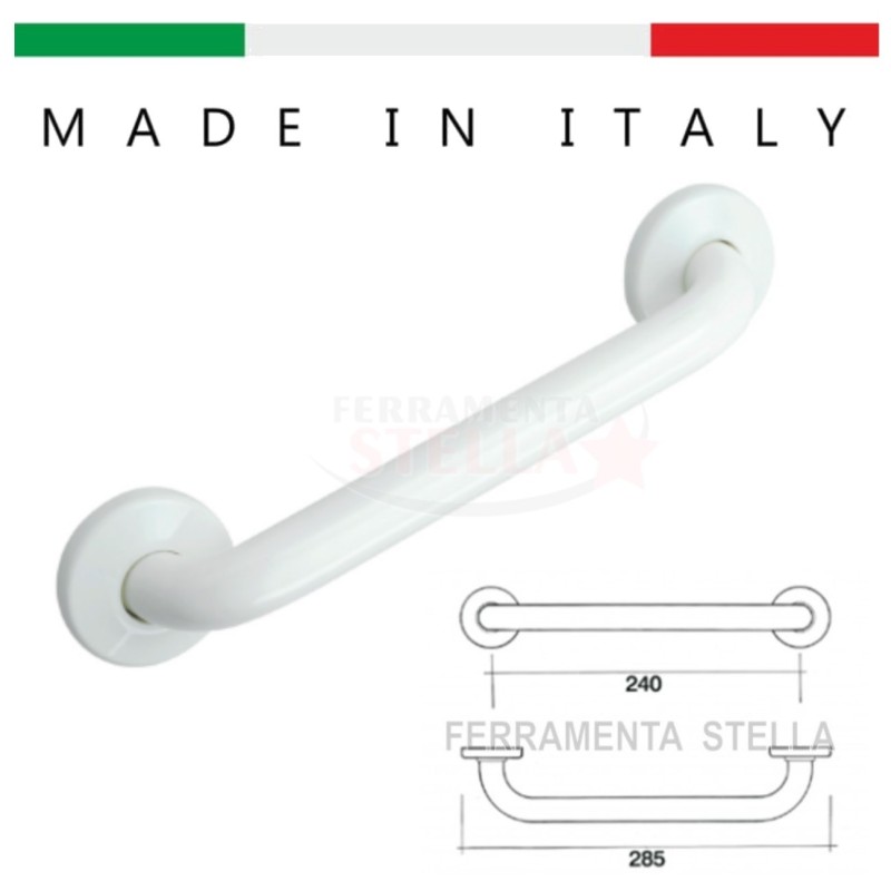 MANIGLIA MANIGLIONE NYLON BIANCO PORTE PORTA PARETE SOSTEGNO SICUREZZA BAGNO