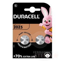 PILE BATTERIE A BOTTONE AL LITHIO LITIO SERIE 2025 3 V BLISTER 2 PEZZI