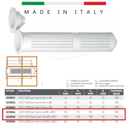 10 BUSSOLA A RETE TASSELLO RETINATO 15 x 85 IN PLASTICA PER ANCORANTE CHIMICO