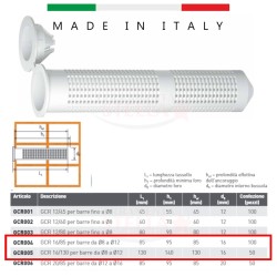 10 BUSSOLA A RETE TASSELLO RETINATO 16 x 130 IN PLASTICA PER ANCORANTE CHIMICO 2